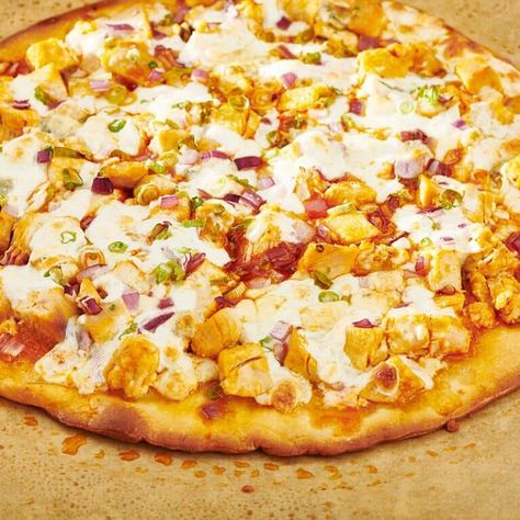 Buffalo Chicken Pizza Recipe — The Mom 100 Ice Cream Cake Birthday, Buffalo Chicken Pizza Recipe, Indoor Pizza Oven, Mac And Cheese Pizza, Chicken Pizza Recipe, Pizza Oven Recipes, Refrigerated Pizza Dough, Buffalo Recipe, Chicken Pizza Recipes