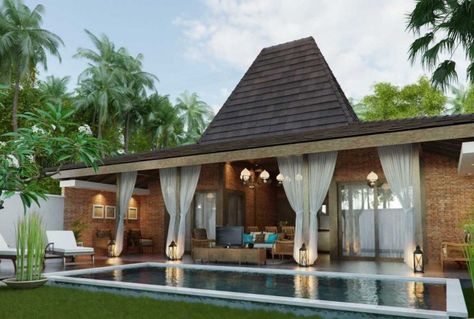 The different styles of villas in bali | Bali Home Immo Modern Joglo, House Ballroom, Joglo House, Java House, Indonesian House, Balinese Villa, Bali Style Home, Loft House Design, Villa Bali