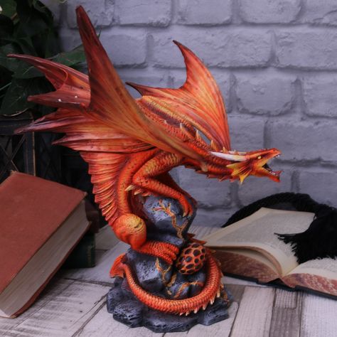 Adult Fire Dragon by Anne Stokes, available through Nemesis Now. Iss Vanguard, Anne Stokes Art, Snake Dragon, Gothic Themes, Anne Stokes, Dragon Sculpture, Dragon Statue, Beautiful Dragon, Dragon Figurines