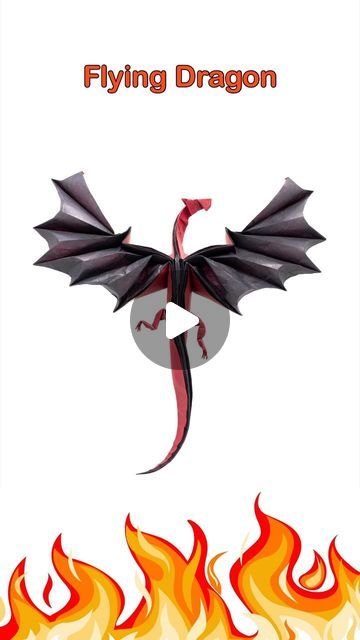 Dragon Origami, Origami Dragon, Flying Dragon, Origami Art, My Youtube Channel, Diy Handmade, Creative Art, Paper Art, Youtube Channel