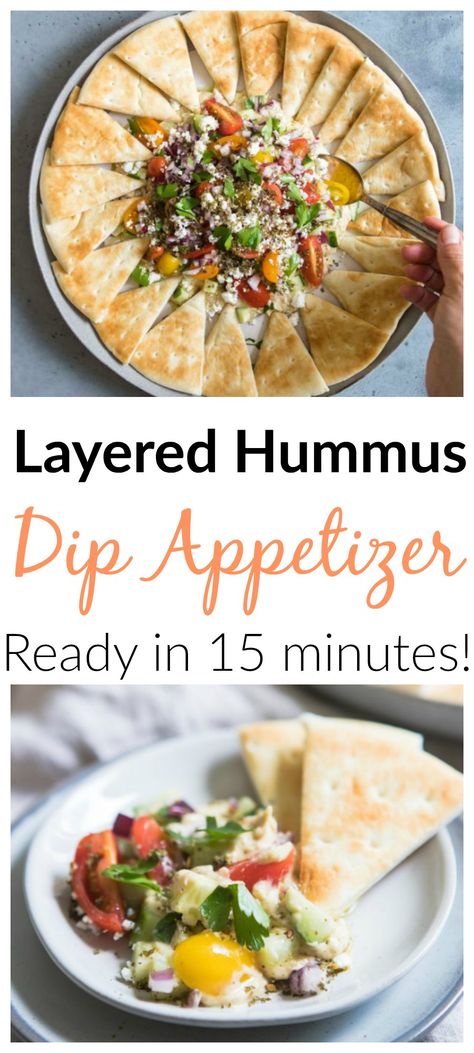 Humus Appetizer Tray, Hummus Dip Layered, Store Bought Appetizers, Layered Hummus Dip, Layered Hummus, Hummus Appetizers, Summer Party Appetizers, Hummus Platter, Dairy Free Appetizers