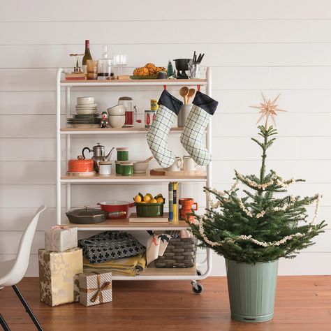 Our Top 5 Stocking Stuffer Tips | Schoolhouse Stocking Styling, Hanging Stockings Without A Fireplace, Stockings Without A Fireplace, Schoolhouse Electric, Christmas Interiors, Festive Holiday Decor, Hanging Stockings, Drawer Hardware, New Beds