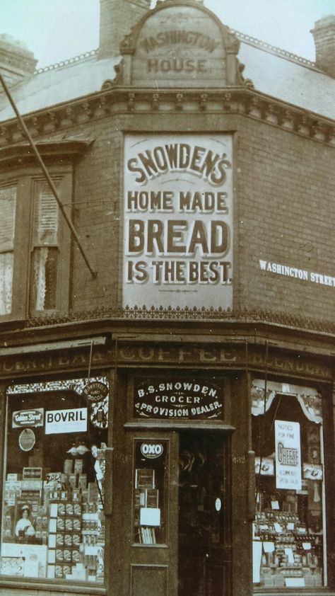 Corner of Washington street, Beverley road. Hull. Vintage Store Signs, Aston Birmingham, Hull England, Victorian Street, British Shop, 19th Century London, Vintage Signage, Kingston Upon Hull, Building Signs