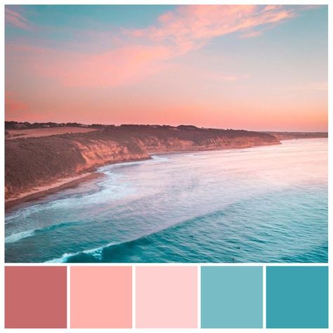 Colour Palette For Painting, Beach Pallette Colour Palettes, Beach Colour Pallet, Australia Color Palette, Beach Colour Scheme, Australia Colour Palette, Seaside Colour Palette, Seaside Color Palette, Sunrise Colour Palette