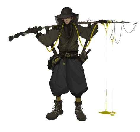 ArtStation - Fisherman, JIN YI Fisher Man Character Design, Fisherman Fantasy Art, Fisherman Character Design Concept Art, Fisherman Character Art, Dnd Fishing, Dnd Fisherman, Fantasy Fisherman, Fisherman Clothes, Fisherman Character Design