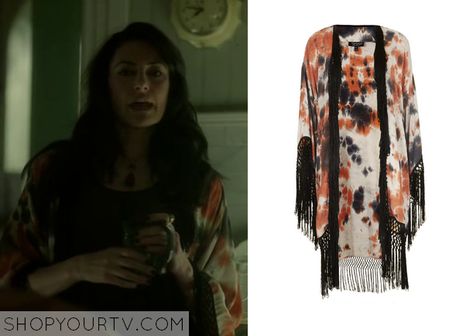 Witches Of East End, Printed Kimono, Worn On Tv, Fringe Kimono, Orange Tie, Print Kimonos, Clothes Style, Style Outfits, Spring Outfit