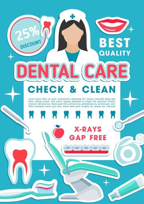 Dental clinic discount offer promotion poster Hygiene Poster, Dental Advertising, Dental Cabinet, Poster Advertisement, Dental Posters, Tooth Care, Promotion Ideas, Dental Facts, Promotion Poster