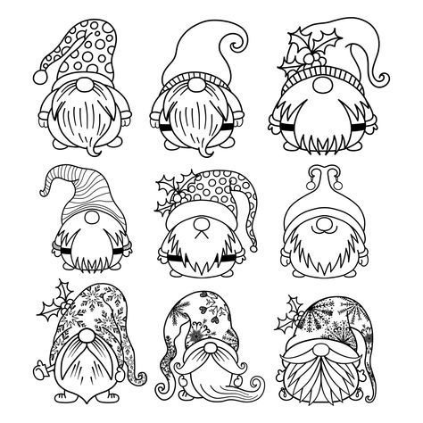 Download the Christmas Gnome Line Art Set 3066350 royalty-free Vector from Vecteezy for your project and explore over a million other vectors, icons and clipart graphics! Gonk Drawing Christmas, Christmas Gonk Drawing, Traceable Art Free Printable, Gonks Christmas Drawing, Christmas Gonks Gnomes, Christmas Gnomes Coloring Pages, Christmas Gnome Embroidery, Gonk Drawing, Gonk Art