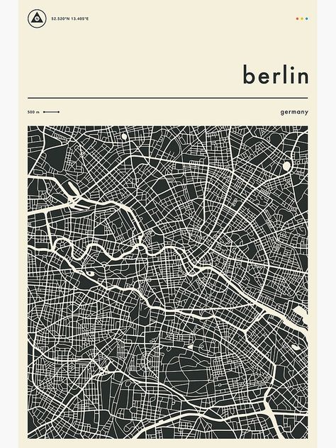 Berlin Germany City, Berlin Map, Germany City, Street Map Art, Gfx Design, Jazzberry Blue, Berlin Art, Poster City, Map Decor