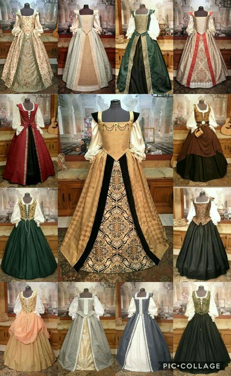 Renaissance fair dress Elizabethan Dress Gowns, 1550s Dress, 1600 Dresses Gowns, Ren Faire Royalty, Renecansse Dress, Tudor Costumes Diy, Ren Fair Princess, Renaisannce Fashion, Renesance Outfits