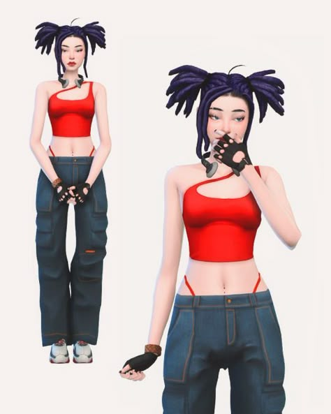 Sims 4 Arm Warmers, Sims 4 Thong Cc, Cyberpunk Hair, Aesthetic Sims, Cc Packs, Cc Shopping, Sims 4 Piercings, Low Waist Skirt, Lesbian Outfits