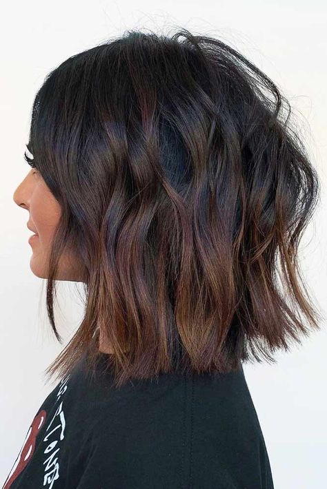 Medium Length Hairstyles, All Face Shapes, Balayage Brunette, Ombre Hair Color, Hair Color And Cut, Dark Brown Hair, Shoulder Length Hair, Medium Length Hair Cuts, Brunette Hair