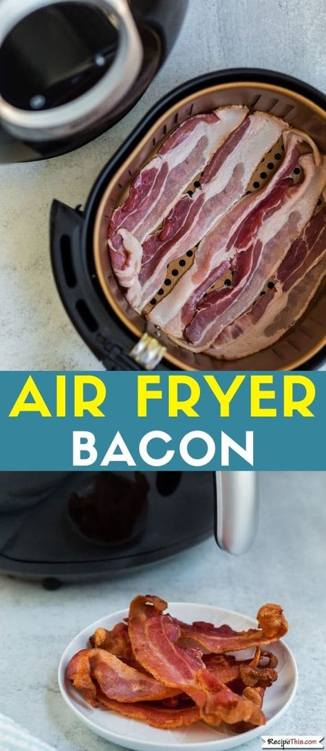 Air Fryer Bacon. How to cook bacon in air fryer with our step by step air fryer bacon guide. Includes air fryer bacon cooking time, temperature, how to create crispy bacon along with tips and tricks. #airfryerrecipes #airfryer #airfryerbacon #bacon Airfryer Bacon, Air Fry Bacon, Air Fry Oven, Air Fryer Bacon, Perfect Bacon, Cooking Bacon, Easy Beef, Bacon Recipes, Crispy Bacon