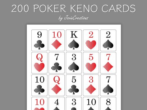 Pokeno Cards, Custom Bingo Cards, Bingo Cards Printable, Bingo Printable, Fun Party Games, Keno, Poker Cards, Bingo Cards, Small Cards