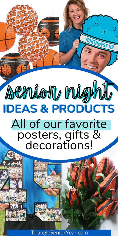 basketball products to celebrate senior night for high school athletes High School Senior Sports Night, Decorating Lockers For Senior Night, Senior Night Ideas For Softball, Senior Night Posters Basketball Diy, Senior Night Ideas For Volleyball, High School Senior Night Gifts, Sr Night Gift Ideas, College Senior Night Gifts, Senior Team Gift Ideas