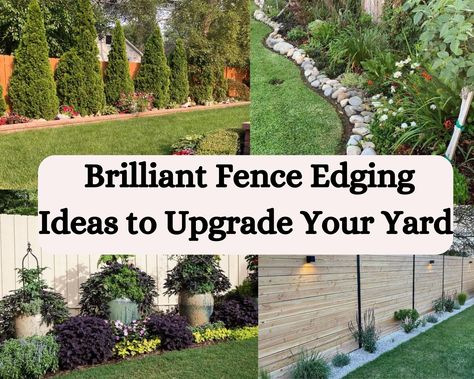 Fences do a great job of providing privacy, structure, and security. However, beyond their practical purposes, your fence can elevate the aesthetics of your entire landscape, but how, you ask? Aside from picking a beautifully Against Fence Landscaping, Low Front Yard Fence, Side Fence Landscaping, Front Fence Landscaping, Landscaping In Front Of Fence, Landscaping By Fence, Low Fence Front Yard, Along Fence Landscaping, Vinyl Fence Landscaping