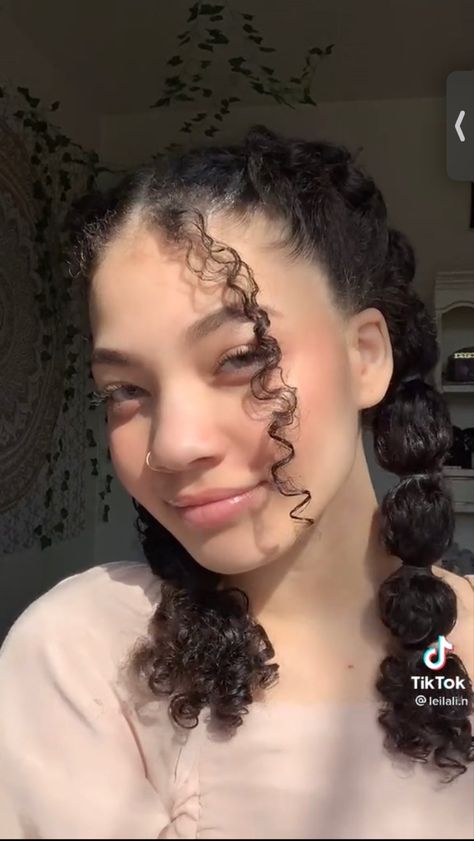 Two French Braids Curly Hair, Bubble Hairstyle Curly Hair, Bubble Braids On Curly Hair, Curly Bubble Braid, Curly Hair Bubble Braid, Curly Hair French Braid, French Braids Curly Hair, Bubble French Braids, Bubble Braid Curly Hair