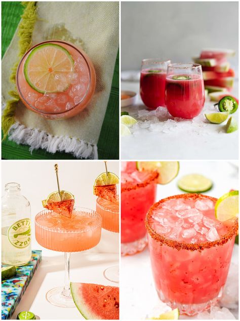 Tequila Soaked Watermelon, Watermelon Aqua Fresca, Tequila Watermelon, Watermelon Cocktails, Guava Margarita, Watermelon Tequila, Frozen Watermelon Margarita, Summer Party Drink, Watermelon Punch