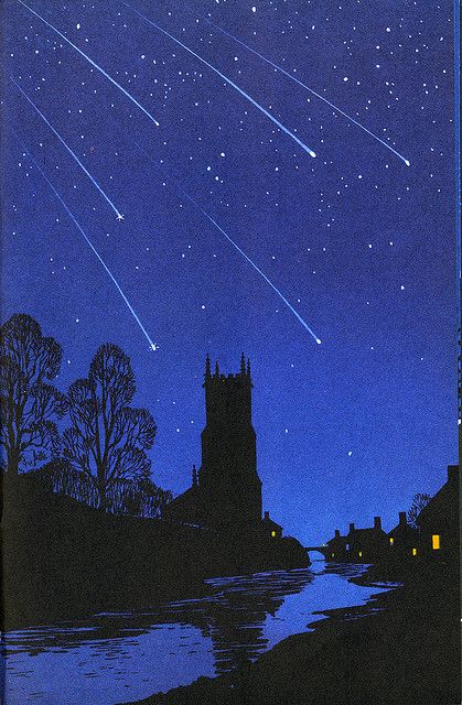 Arte Peculiar, Graphisches Design, Ladybird Books, A Court Of Mist And Fury, The Night Sky, Art And Illustration, Starry Sky, Milky Way, Linocut