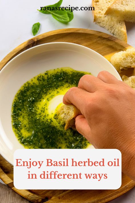 Basil Bread Dipping Oil, Basil Olive Oil Bread Dip, Opal Basil Recipes, Pesto Olive Oil Dip, Pesto Dipping Sauce For Bread, Basil Dip Recipes, Pesto Dipping Oil For Bread, Basil Dip, Tomato Dipping Sauce