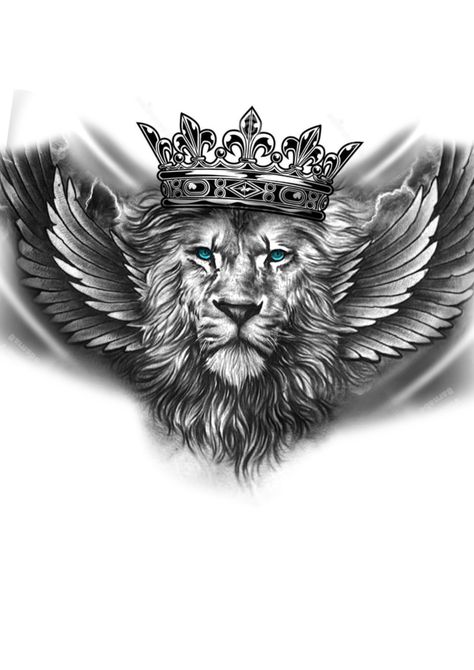 Lion With Crown Chest Tattoo, Lion Throat Tattoo Men, Lion Chest Tattoo Design, Throat Tattoo Designs Men, Lion Chest Tattoo Men Ideas, Lion Stomach Tattoo, Head Tattoo Ideas For Men, Lion Chest Tattoo Men, Chest Lion Tattoo