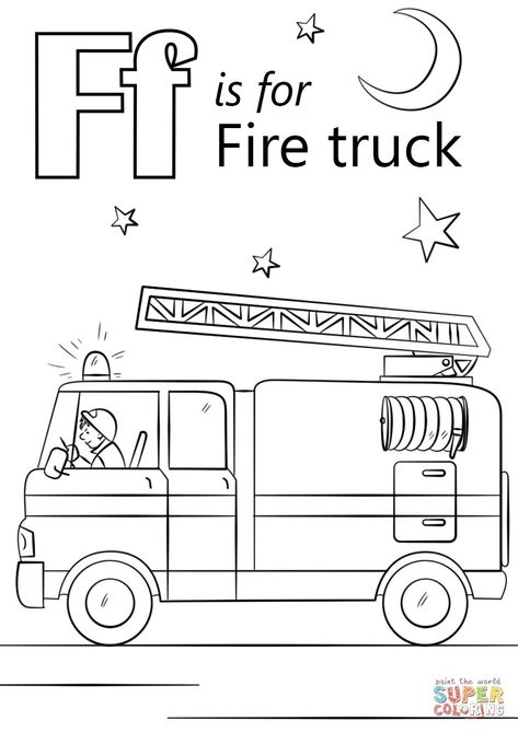 22+ Awesome Image of Fire Truck Coloring Page Fire Truck Coloring Page Letter F Is For Fire Truck Coloring Page Free Printable Coloring Pages  #adultcoloringpages #coloringpages #coloringbook Fire Safety Preschool Crafts, Fire Truck Craft, Fire Safety Preschool, Truck Crafts, Abc Coloring Pages, Coloring Pages Inspirational, Abc Coloring, Truck Coloring Pages, Preschool Letters