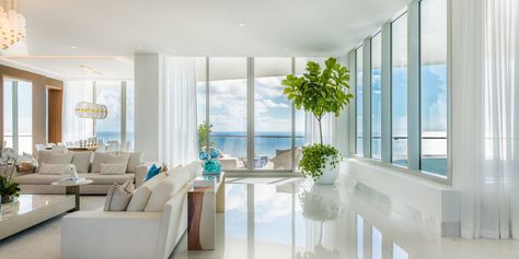 Miami Condo Decor, Sunny Isles Beach Florida, Miami Apartment, Miami Condo, Duplex Penthouse, Fendi Casa, Luxury Beach House, Sunny Isles Beach, Sunny Isles