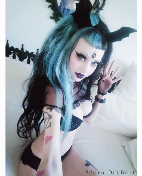 † Adora BatBrat † в Instagram: «So hot today as well. As soon as I got home I just ripped the clothes off my body.. Not complaining though, I like when it is this warm so…» Adora Batbrat, Perky Goth, Alternative Subcultures, Beautiful Witch, Living Dolls, Afro Punk, Gothic Beauty, These Girls, Goth Fashion