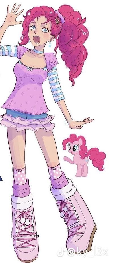 Pinkie Pie As A Human, Pinkie Pie Cosplay Ideas, Pinkie Pie Inspired Outfit, Pinky Pie Human, Pinkie Pie Human Fanart, Human Pinkie Pie, Pinkie Pie Fanart, Pinkie Pie Cosplay, Pinkie Pie Human