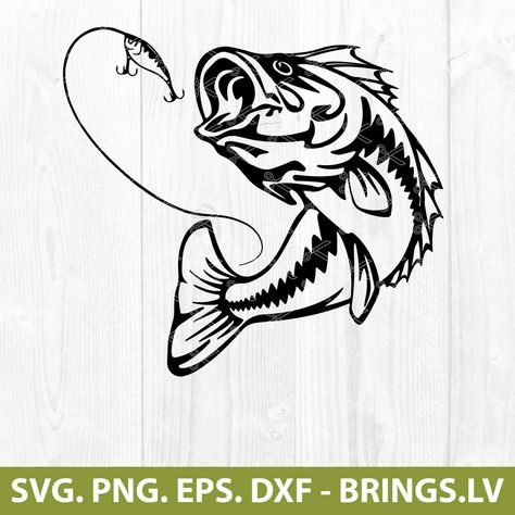 Fish Outline Printable Free, Fish Outline, Catfish Fishing, Fish Template, Fish Clipart, Fishing Decals, Fishing Svg, Watercolor Fish, Fishing Life