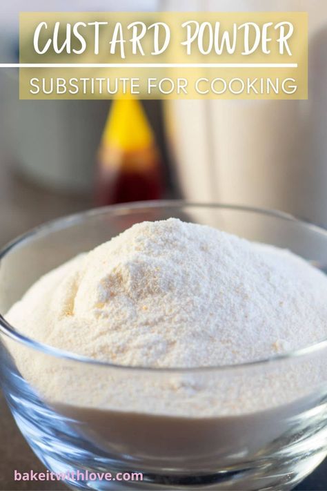 Custard Powder Recipes, Homemade Baking Powder, Custard Recipe Easy, How To Make Custard, Custard Creams, Easy Custard, Custard Sauce, Homemade Custard, Kitchen Hack