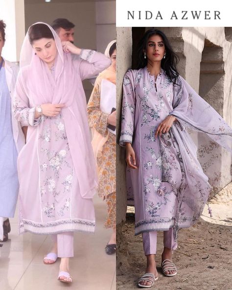 Mariam Nawaz Dresses, Mariam Nawaz, Maryam Nawaz, Kurtis Design, Lawn Dresses, Stylish Kurtis, Stylish Kurtis Design, Hand Embroidery Dress, Latest Dress Design