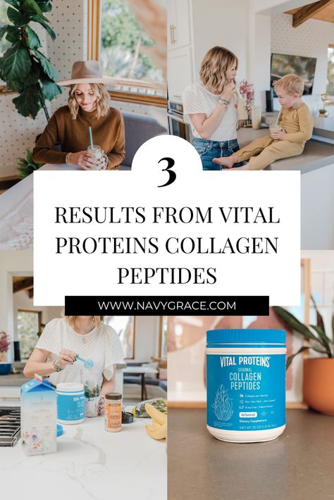 3 RESULTS I HAVE SEEN FROM TAKING VITAL PROTEINS COLLAGEN PEPTIDES | Navy Grace Vital Proteins Collagen Before And After, Collagen Peptides Before And After, Collagen Before And After Pictures, Vital Proteins Collagen Recipes, Protein Benefits, Taking Collagen, Quick Hair Growth, Collagen Recipes, Vital Proteins Collagen Peptides