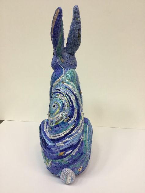 Mosaic Sculpture, Chocolate Rabbit, Peacock Wall Art, Rabbit Sculpture, Mosaic Animals, Mosaic Garden Art, Gift Wrapping Techniques, Mosaic Floor Tile, Mosaic Murals