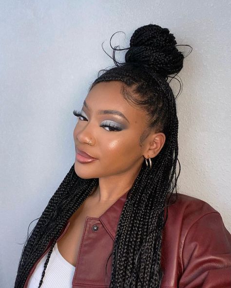 Early 2000s Hair, 2000s Hair, African Braids Hairstyles, Glowy Makeup, Box Braids Hairstyles, Baddie Hairstyles, Braids For Black Hair, Braids Hairstyles, Afro Hairstyles