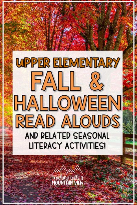 Fall Read Alouds, Fall Literacy Activities, Halloween Read Alouds, Fall Classroom Activities, Fluency Activities, Fluency Passages, School Lesson Plans, Elementary Teaching, Middle School Reading