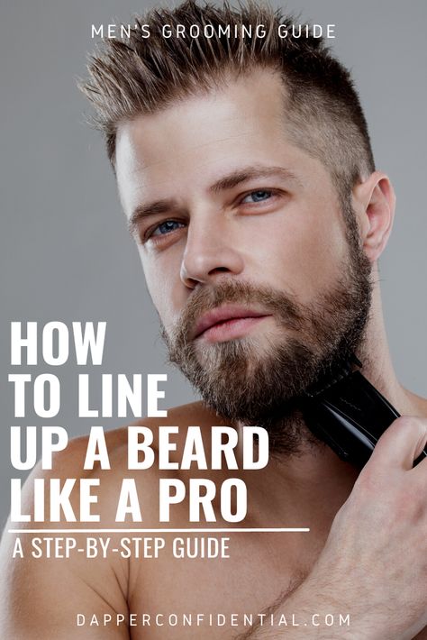 Learn how to line up a beard like a pro by discovering the tools and techniques to transform your facial hair into a masterpiece. Read the article now. Beard Line Up, How To Properly Shave, Men Facial Hair, Beard Neckline, Beard Guide, Beard Line, Professional Beard, Grooming Hacks, Clean Beard