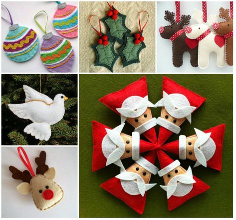 Felt Christmas Ornaments Pictures, Photos, and Images for Facebook ... Felt Ornaments Diy, Diy Felt Christmas Ornaments, Baby Mobil, Felt Christmas Decorations, Christmas Ornament Pattern, Felt Christmas Ornaments, Christmas Sewing, Noel Christmas, Felt Diy