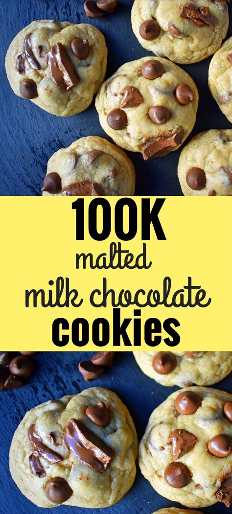 Malt Cookies, Gooey Desserts, Malt Powder, Modern Honey, Milk Chocolate Chip Cookies, Ultimate Chocolate Chip Cookie, Brownies Cookies, Chocolate Malt, Malted Milk