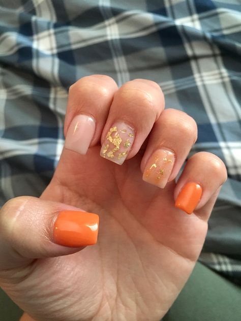 Fall Overlay Nails, Cute Nails Square Short, Fall Overlay, Missy Lynn, Fall Szn, Overlay Nails, Fall Acrylic, Acrylic Overlay, Color Streaks