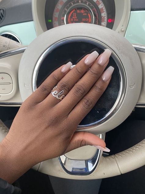 Natural Nail Designs On Dark Skin, Natural Acrylic Nails Dark Skin, Nail Inspiration For Dark Skin, Sns Nails Dark Skin, Acrylic Nails On Tan Skin, Nail Inspiration Dark Skin, Dark Skin Manicure Nails, Bridal Nails For Dark Skin, Natural Color Sns Nails