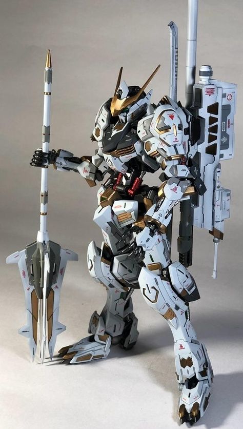 Gunpla Pose, Mg Barbatos, Gundam Pose, Gundam Barbatos, Custom Gunpla, Gundam Astray, Gundam Toys, Cyborgs Art, Futuristic Robot