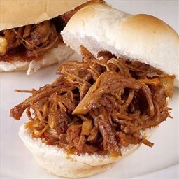 This kid-popular dish is sweet and savory, and most importantly, extremely easy to make. Serve with crunchy coleslaw on the side. - Barbequed Pulled Pork Sandwiches Barbeque Sandwiches, Crunchy Coleslaw, Pork Sandwich Recipes, Pulled Pork Sandwiches, Barbeque Recipes, Pulled Beef, Pork Sandwiches, Slow Cooked Pork, Slow Cooker Recipe