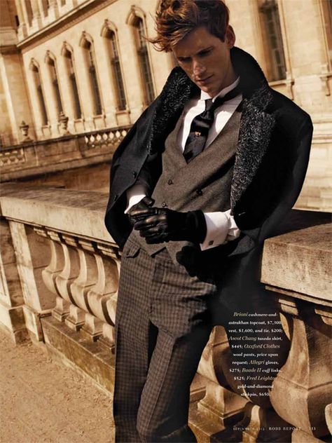 The Parisian Eye–Captured against the beautiful urban backdrop of Paris, Bananas stunner Bastiaan Ninaber is the epitome of timeless chic in the September issue of Robb Report. David Roemer photographs the impeccably polished Bastiaan in a luxurious editorial that exudes a Parisian finesse within the scope of contemporary fashion and culture. Stylist Christopher Campbell works... [Read More] Man About Town, Makijaż Smokey Eye, Winter Mode, Foto Poses, Mode Vintage, Character Outfits, Suit And Tie, Contemporary Fashion, Leather Gloves