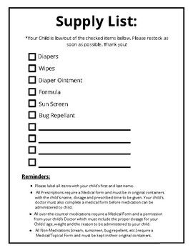 Protect yourself, your Home & your Daycare Business.*If you purchase my "Daycare Forms Bundle" you save $money :) Drop In Daycare Ideas, Home Daycare Parent Board, Emergency Contact Form Free Printable, Daycare Supply List, Daycare Emergency Contact Form, Daycare Forms Printable Free, Daycare Office, In Home Daycare Ideas, Home Daycare Forms