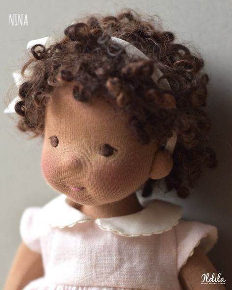 NINA 12" Waldorf Inspired doll by Ildila Doll Patterns Free Sewing, Dress Barbie Doll, Doll Patterns Free, Soft Sculpture Dolls, Homemade Dolls, Cloth Dolls Handmade, Art Dolls Handmade, Waldorf Doll, Waldorf Inspired