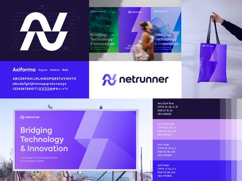 Accounting Branding Design, Growth Branding, Purple Branding, Medical Branding, Technology Social Media, Logo Presentation, Tech Branding, Corporate Identity Design, Consulting Logo