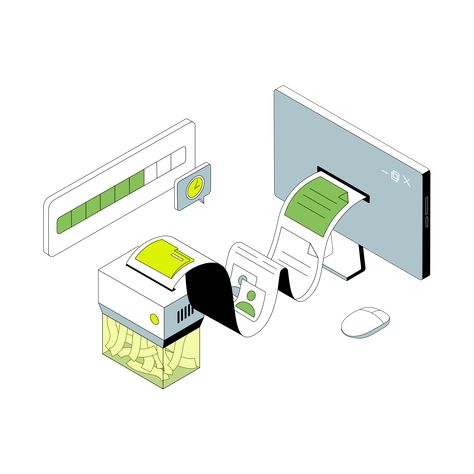 Isometric Technology Illustration, Computer Mouse Illustration, Graphic Design Technology, Receipt Png, Loading Illustration, Monitor Illustration, Computer Clipart, Computer Png, Tech Illustration