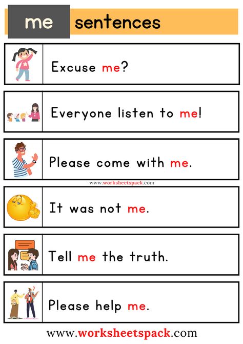 Sight Word Sentences Worksheets with ME Reading Activities For Kids, Sentences Worksheet, Simple English Sentences, Reading Comprehension For Kids, Teaching Reading Comprehension, Sight Word Sentences, Teaching Sight Words, Kindergarten Reading Worksheets, Alphabet Words