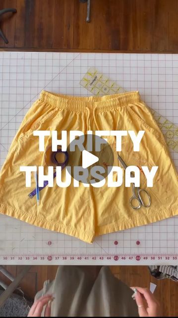 TheRustyBolt on Instagram: "🥵 This hot hot weather means it’s shorts season! Sharing this tutorial again for all the cuties with big booties who may need some more room in their shorts. This is also great for anyone with a longer torso!   I use this trick on almost every pair of soft shorts or sweats I own!  #thriftflip #upcycle #sewing #thrifty #shorts #tutorial" How To Turn Shorts Into A Skirt, How To Make Shorts Longer, How To Take In Shorts That Are Too Big, Short To Skirt Diy, How To Make Shorts Bigger, Sewing Shorts Tutorial, How To Make Shorts Smaller, Shorts To Skirt Diy, Skirt Into Shorts